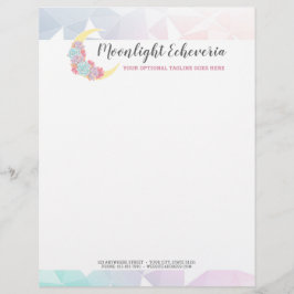 ムーン&吸汁性パステルミスティックボホフローラサボテン レターヘッド