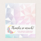 ムーン&多肉質パステルミスティックボホサンキューカード (外部フラット)