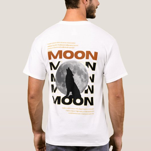 ムーン – 神秘的な夜空のグラフィックTシャツ Tシャツ (裏面)