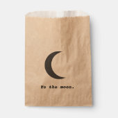 ムーン Minimalist 天体 月のパーティー フェイバーバッグ (正面)