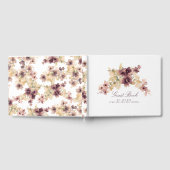 ムーヴと金ゴールドフローラヴィンテージウェディング ゲストブック (全面)