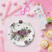 ムーヴアンドオリーブヴィンテージフローラ紙プレート ペーパープレート (パーティー)