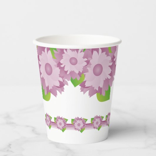 ムーヴアンドパープルフローラ 紙コップ (正面)