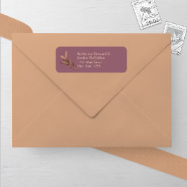 ムーヴアンドブロンズ秋リーフ結婚の差出人住所 ラベル