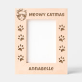 ムーヴィカトマス名前をカスタムするキャットサンタ レーザー彫刻フレーム (正面)