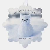 ムーヴィキャットクリスマスホリデーオーナメントカード オーナメントカード (正面)