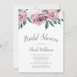 ムーヴウォーター色バラフローラブライダルシャワー 招待状