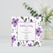 ムーヴグレーウォーター色フローラモチーフ 招待状 (スタンド正面)