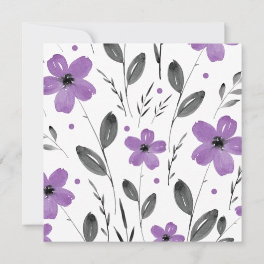 ムーヴグレーウォーター色フローラモチーフ 招待状 (裏面)