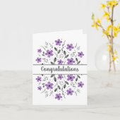 ムーヴグレーファイブペタルウォーターフローラモチーフ カード (黄色い花)