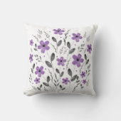 ムーヴグレーファイブペタルウォーターフローラモチーフ クッション (正面)