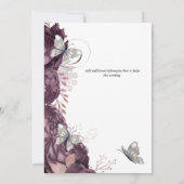 ムーヴシルバーバラバタフライシックなエレガントな結婚式 招待状 (裏面)