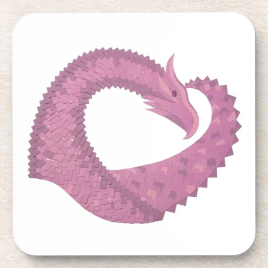 ムーヴハートドラゴンを白に コースター (正面)