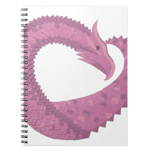 ムーヴハートドラゴンを白に ノートブック (正面)
