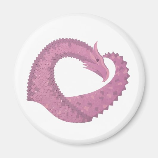 ムーヴハートドラゴンを白に マグネット (正面)