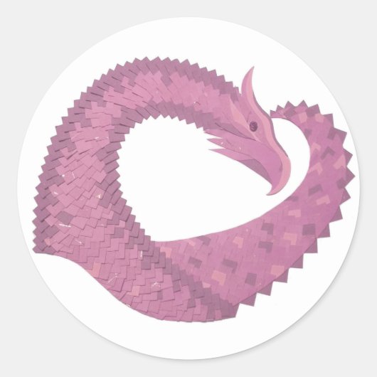 ムーヴハートドラゴンを白に ラウンドシール (正面)