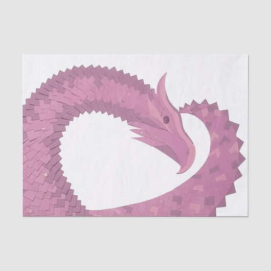 ムーヴハートドラゴンを白に 薄葉紙 (正面)