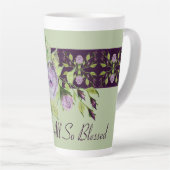 ムーヴパープルとグリーン カフェラテマグ (右アングル)