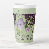 ムーヴパープルとグリーン カフェラテマグ (正面)