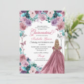 ムーヴパープルティール(緑がかった色)ピンクサンセットキンセアニェラ 招待状 (スタンド正面)