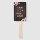 ムーヴパープルフローラ素朴な木婚式プログラム ハンドファン (正面)