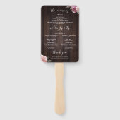 ムーヴパープルフローラ素朴な木婚式プログラム ハンドファン (裏面)