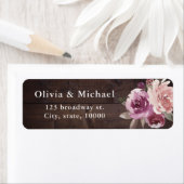 ムーヴパープルフローラ素朴差出人住所ラベル ラベル (インサイチュ)