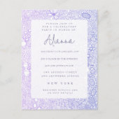 ムーヴパープル任意の特別な機会パーティー招待状 ポストカード (正面)