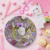 ムーヴパープル結婚ズ実在フローラ ペーパープレート (パーティー)