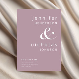 ムーヴピンクアモダンパサンドタイポグラフィ結婚ズ セーブザデート