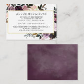 ムーヴピンクパープルフローラ結婚ズアコモデーション エンクロージャーカード (正面/裏面)