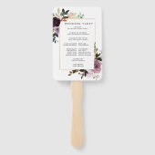 ムーヴピンクパープルフローラ結婚式 プログラム ハンドファン (裏面)