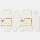 ムーヴピンクホワイトウォーター花模様ルクース金ゴールドエッジ フェイバーボックス (見開き)