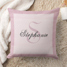 ムーヴピンクモダンユニークタイポグラフィモノグラム名 クッション