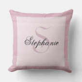 ムーヴピンクモダンユニークタイポグラフィモノグラム名 クッション (正面)