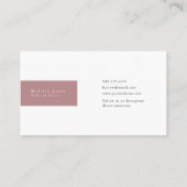 ムーヴピンクモノグラムイニシャルミニマエレガントリスト 名刺 (裏面)