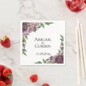 ムーヴフローラパーソナライズされた結婚紙ナプキンス スタンダードカクテルナプキン (インサイチュ)