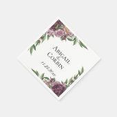 ムーヴフローラパーソナライズされた結婚紙ナプキンス スタンダードカクテルナプキン (角)