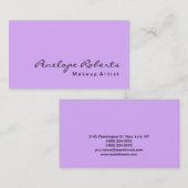 ムーヴマリーピンクのメイクアップアーティスト書道 名刺 (正面/裏面)