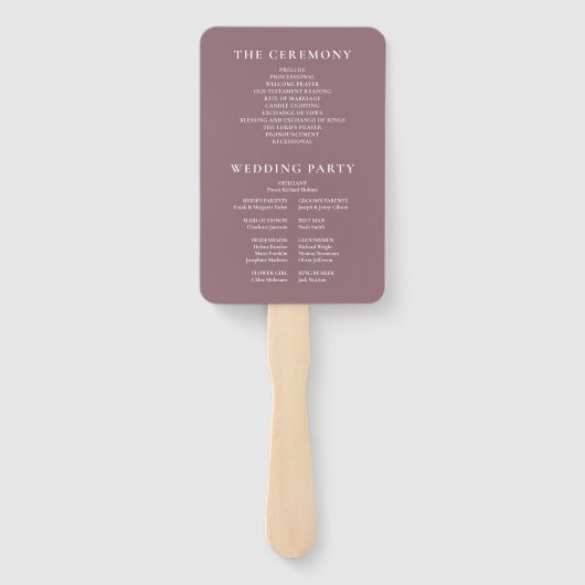 ムーヴミニマリストモノグラム結婚式 プログラム ハンドファン (裏面)