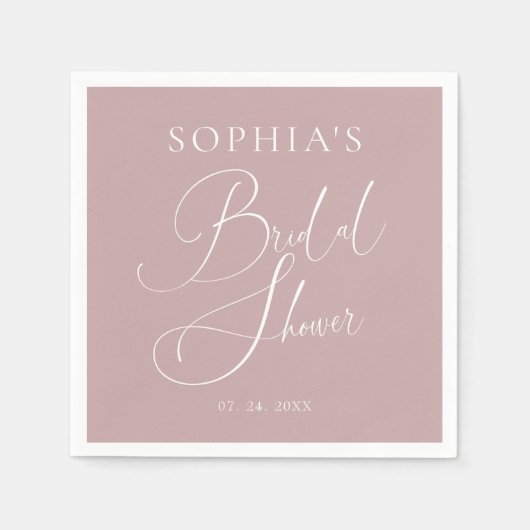 ムーヴミニマルエレガントブライダルシャワー スタンダードカクテルナプキン (正面)