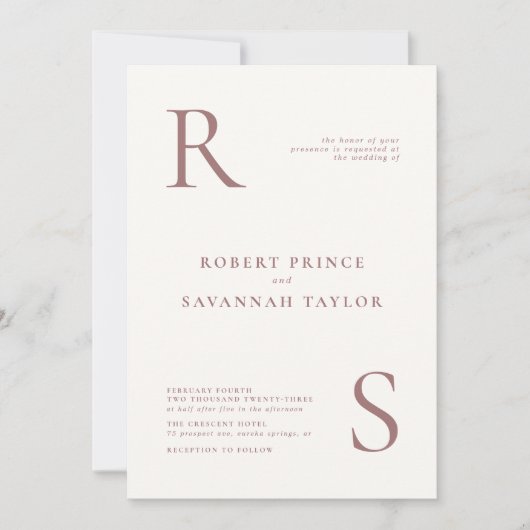 ムーヴミニマル結婚式招待状 招待状 (正面)