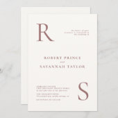 ムーヴミニマル結婚式招待状 招待状 (正面/裏面)