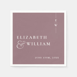 ムーヴモダンミニマエレガントリ・モノグラム結婚ズ スタンダードカクテルナプキン
