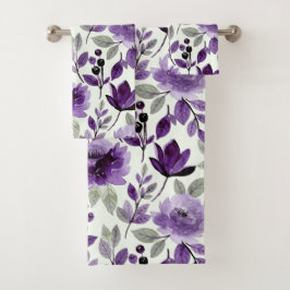 ムーヴリッチパープルトレンディーミント バスタオルセット