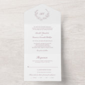 ムーヴリースモノグラムエレガントウェディング オールインワン招待状 (内側)