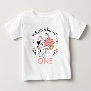 ムーヴルーワンキャットテーマ1歳 ベビーTシャツ