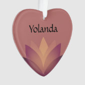 ムーヴロータスフラワーの色合い オーナメント (正面)