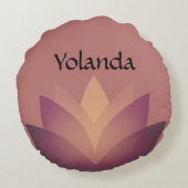 ムーヴロータスフラワーの色合い ラウンドクッション (裏面)