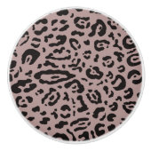 ムーヴ赤面ピンクチータヒョウアニマルプリント セラミックノブ (正面)